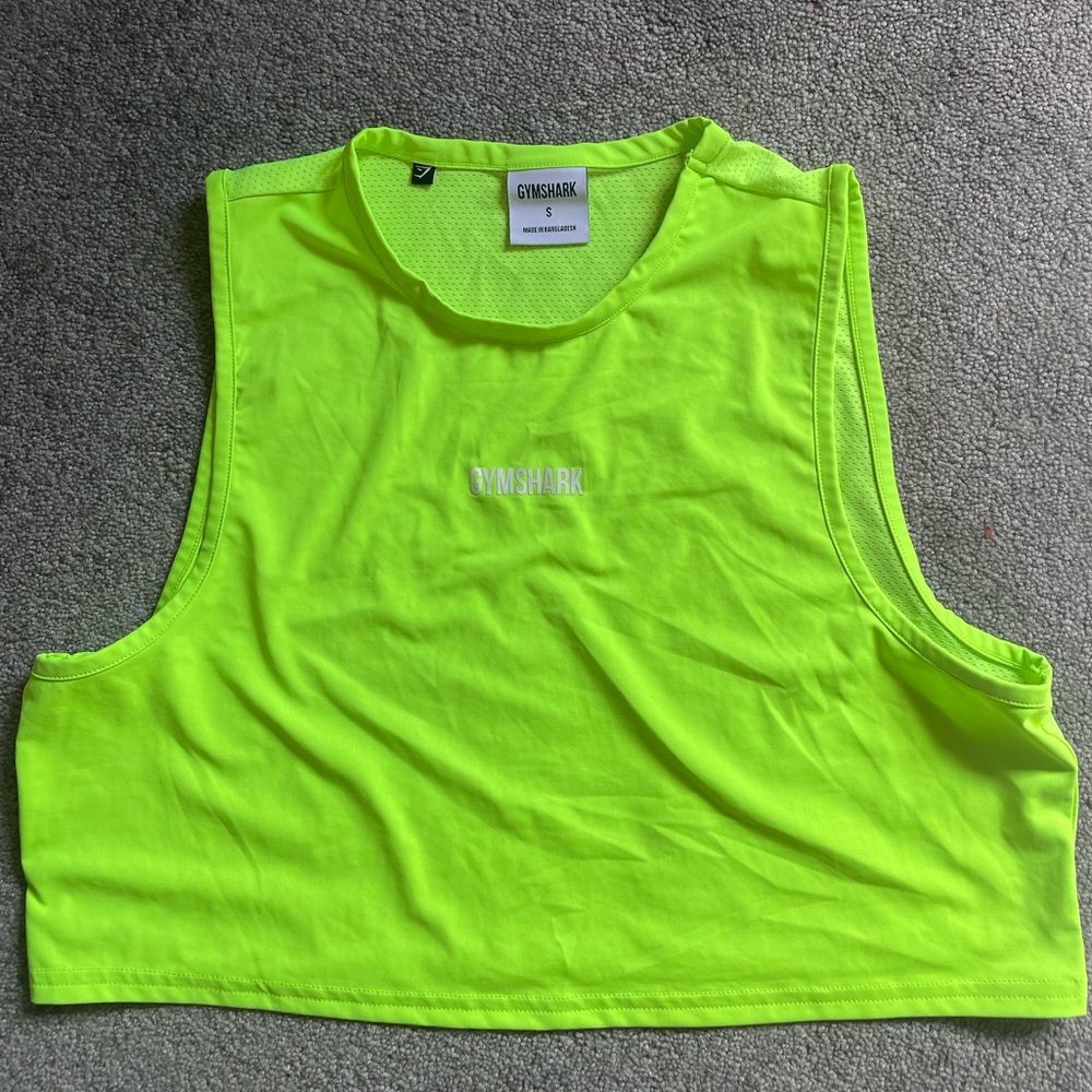 GYMSHARK bright crop tank top